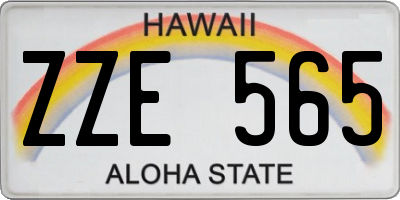 HI license plate ZZE565