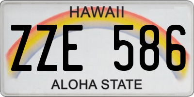 HI license plate ZZE586