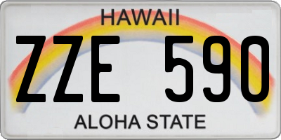 HI license plate ZZE590
