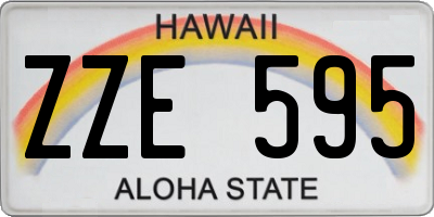 HI license plate ZZE595