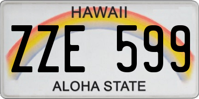 HI license plate ZZE599