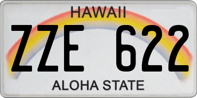 HI license plate ZZE622