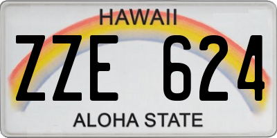 HI license plate ZZE624