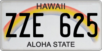 HI license plate ZZE625