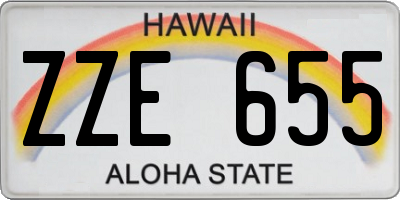 HI license plate ZZE655