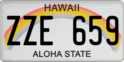 HI license plate ZZE659