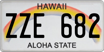 HI license plate ZZE682