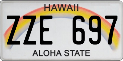 HI license plate ZZE697