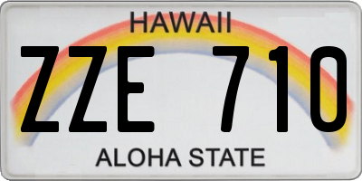 HI license plate ZZE710