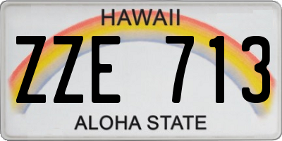 HI license plate ZZE713