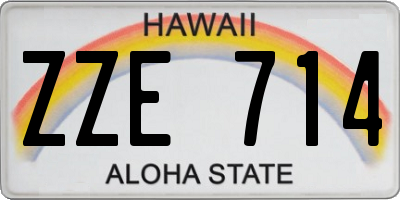 HI license plate ZZE714