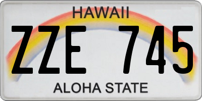 HI license plate ZZE745