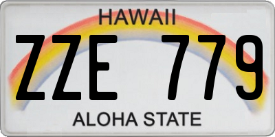 HI license plate ZZE779
