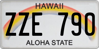 HI license plate ZZE790