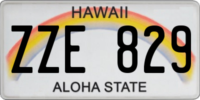 HI license plate ZZE829