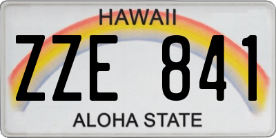 HI license plate ZZE841