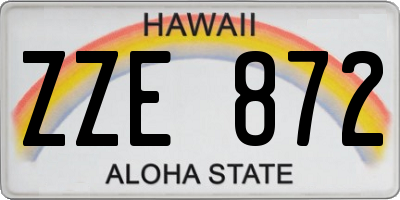 HI license plate ZZE872