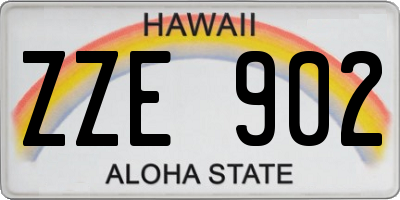 HI license plate ZZE902