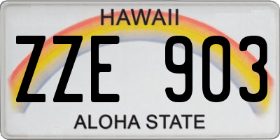 HI license plate ZZE903
