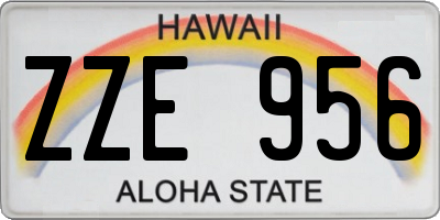 HI license plate ZZE956