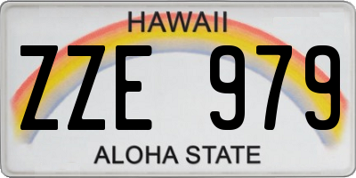 HI license plate ZZE979