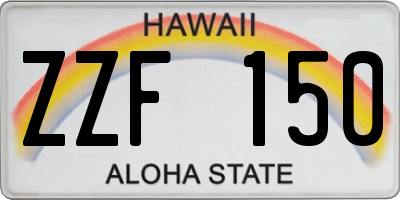 HI license plate ZZF150