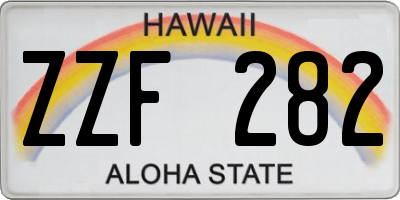 HI license plate ZZF282