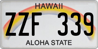 HI license plate ZZF339