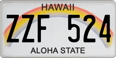 HI license plate ZZF524