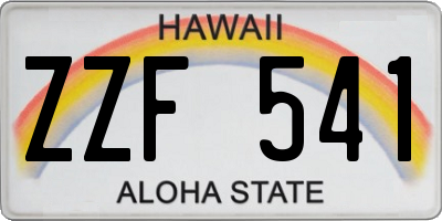 HI license plate ZZF541