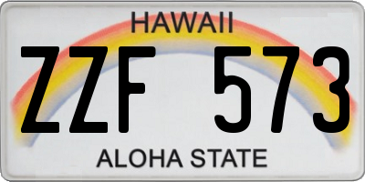 HI license plate ZZF573
