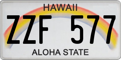 HI license plate ZZF577