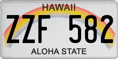 HI license plate ZZF582