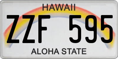 HI license plate ZZF595