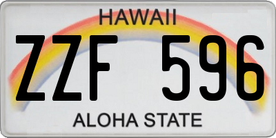 HI license plate ZZF596