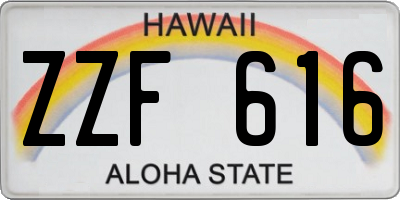 HI license plate ZZF616