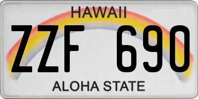 HI license plate ZZF690
