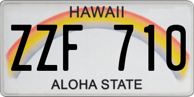 HI license plate ZZF710