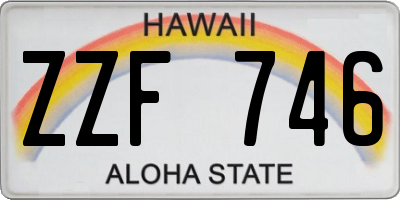HI license plate ZZF746