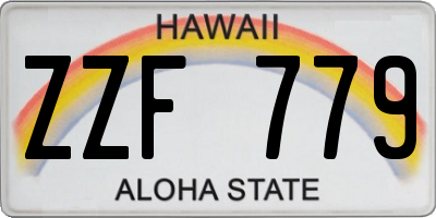 HI license plate ZZF779