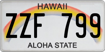 HI license plate ZZF799