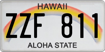 HI license plate ZZF811