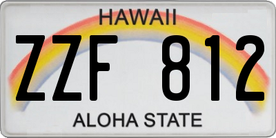 HI license plate ZZF812