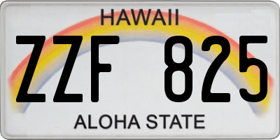 HI license plate ZZF825