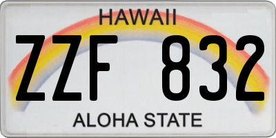 HI license plate ZZF832
