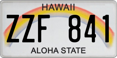 HI license plate ZZF841
