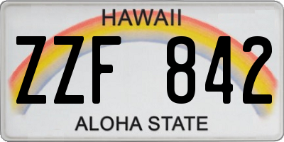 HI license plate ZZF842