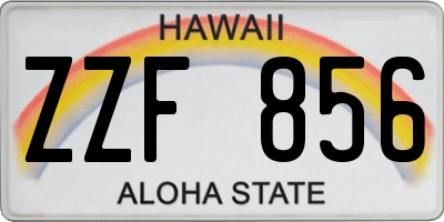 HI license plate ZZF856