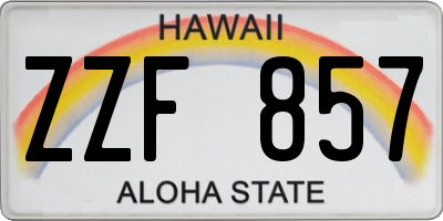 HI license plate ZZF857
