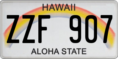 HI license plate ZZF907